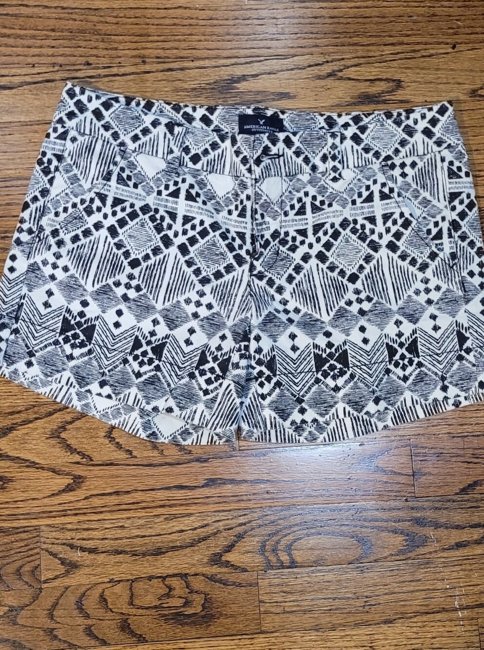 Black & White Geometric Print Women's Skirt